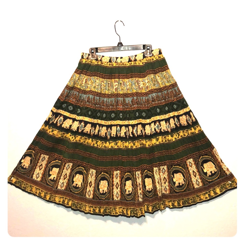Multi Color midi skirt